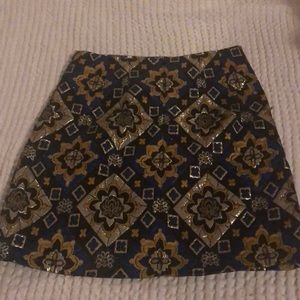 Loft quilt metallic skirt